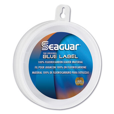 Blue Label Fluorocarbon Leader Material, Fluorescent Clear/Blue, 25 yds.