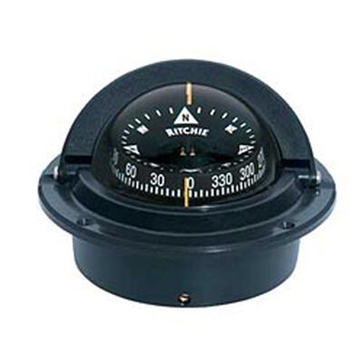Flush-Mount Voyager Compass, CombiDamp Dial, Black