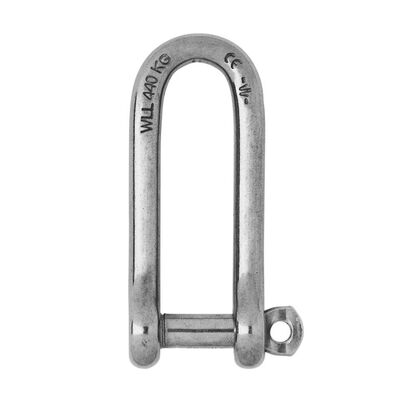 Stainless Long D Shackles with Captive Self-Locking Pin