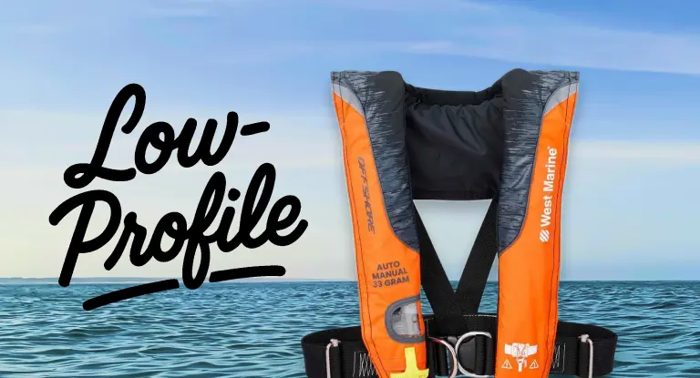 Low-profile PFD lifejackets from West Marine