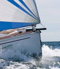 asymmetrical gennaker in use on a sailboat