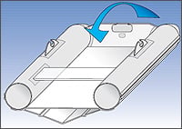 Folding rigid inflatable boat