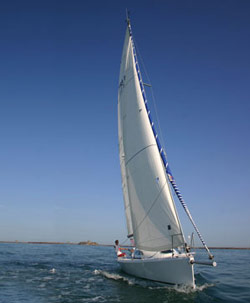 Sailboat using a furler