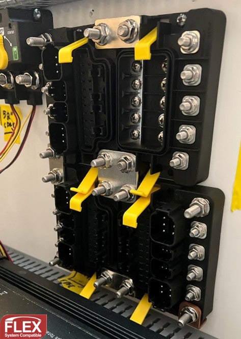 Flex system height compatible fuse blocks