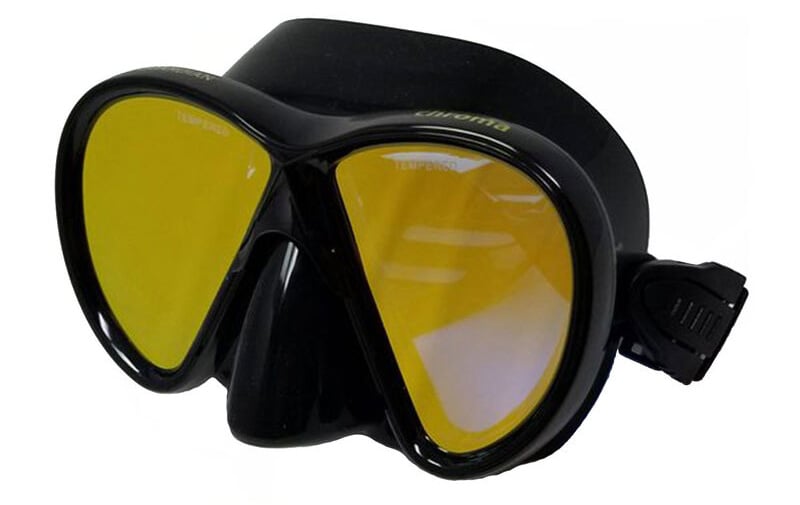 CHROMA HD Pro Mask with gold lenses