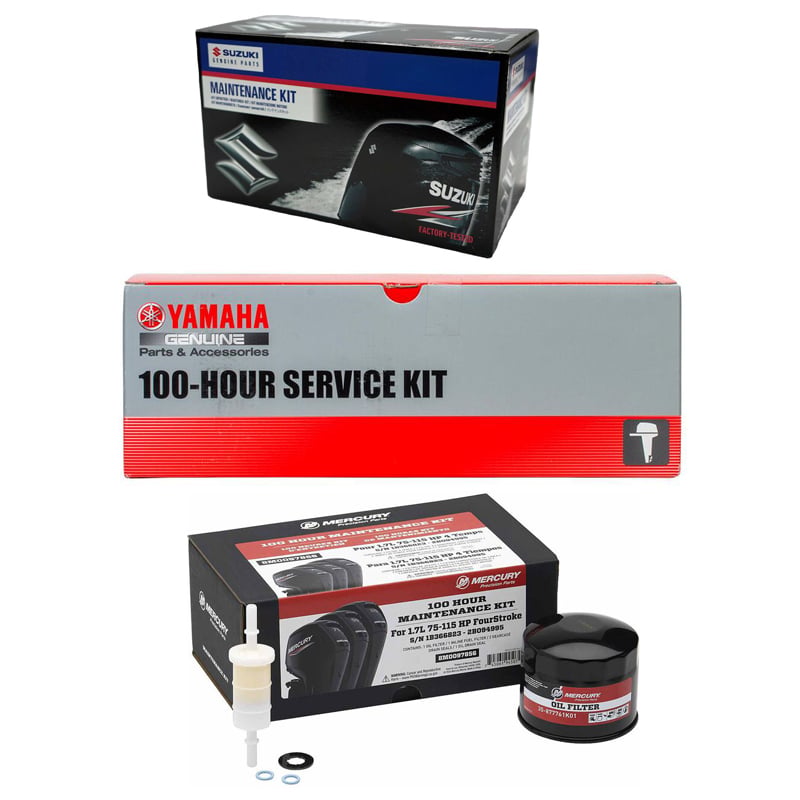 Mercury, Yamaha, Suzuki engine maintenance kits