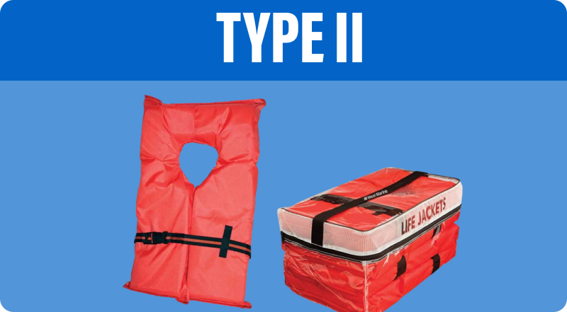 Two Type II life jackets