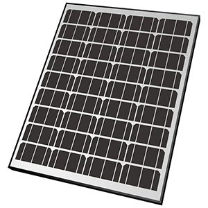 90-watt rigid monocrystalline solar panel
