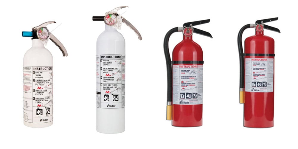 Kidde disposable and rechargeable portable fire extinguishers