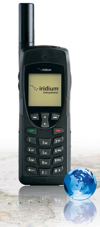 black iridium satellite phone