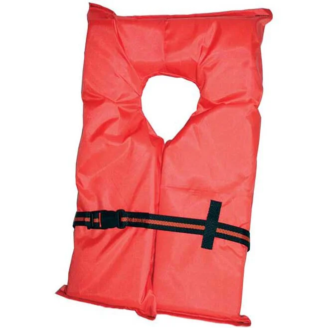 Foam life jacket showing built-in flotation panels