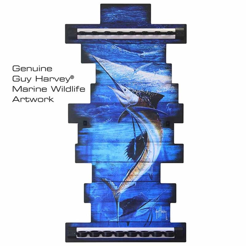 Rod rack with Guy Harvey art