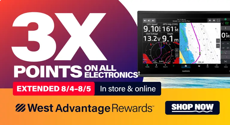 WEST ADVANTAGE REWARDS MEMBERS EARN 3X POINTS ON ALL FISHING*. Extended 8/4 to 8/5. In store & online. Shop Now