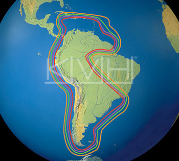 KVH Satellite TV DIRECTV Coverage in South and Central America