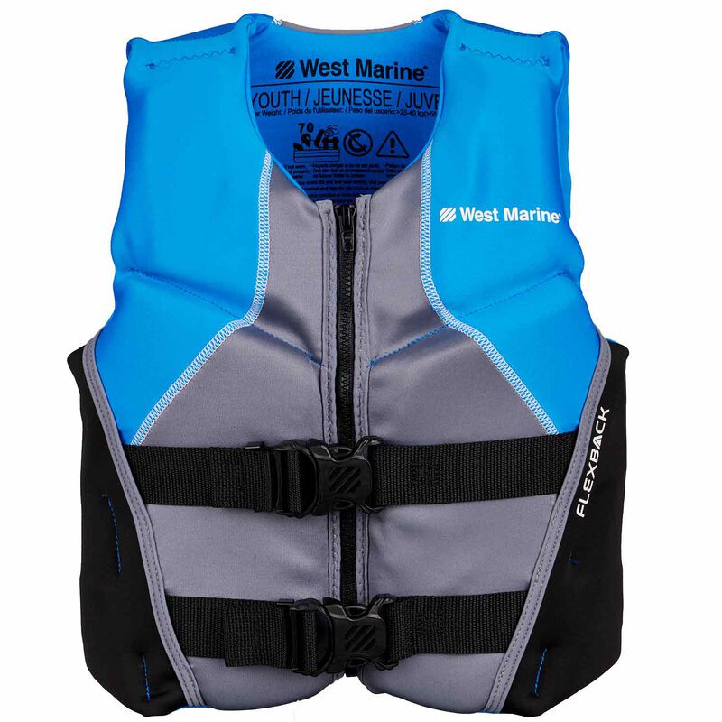 West Marine Neoprene Flex Back Rapid-Dry Vest for Youth