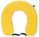 Yellow horshoe buoy