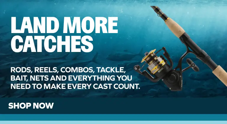 Land More Catches. Rods, reels, combos, tackle, bait, nets and everything you need to make every cast count. Shop Now
