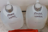 two gallons of emergency water