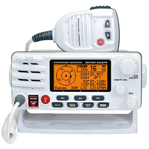 white GX2200 VHF radio