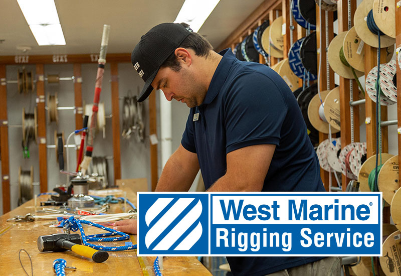 Rigging Shop professionals in a workshop "West Marine Rigging Service"