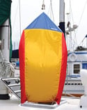 Ventilating sail in use on a boat