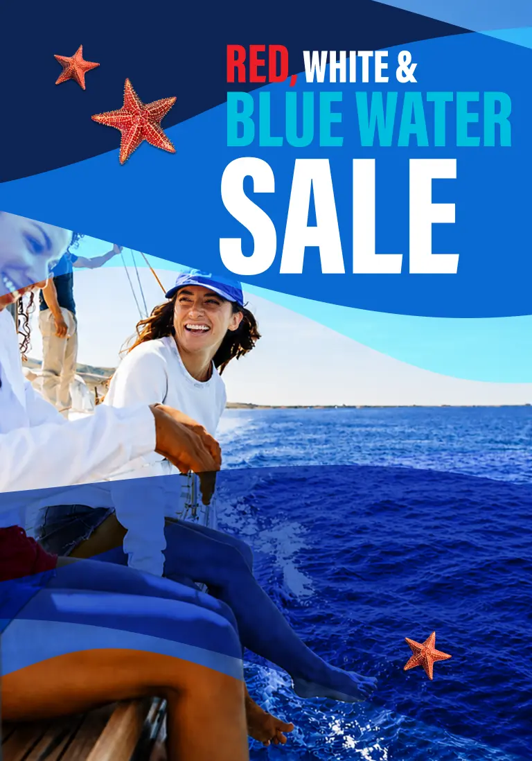THE RED, WHITE, AND BLUE WATER SALE!