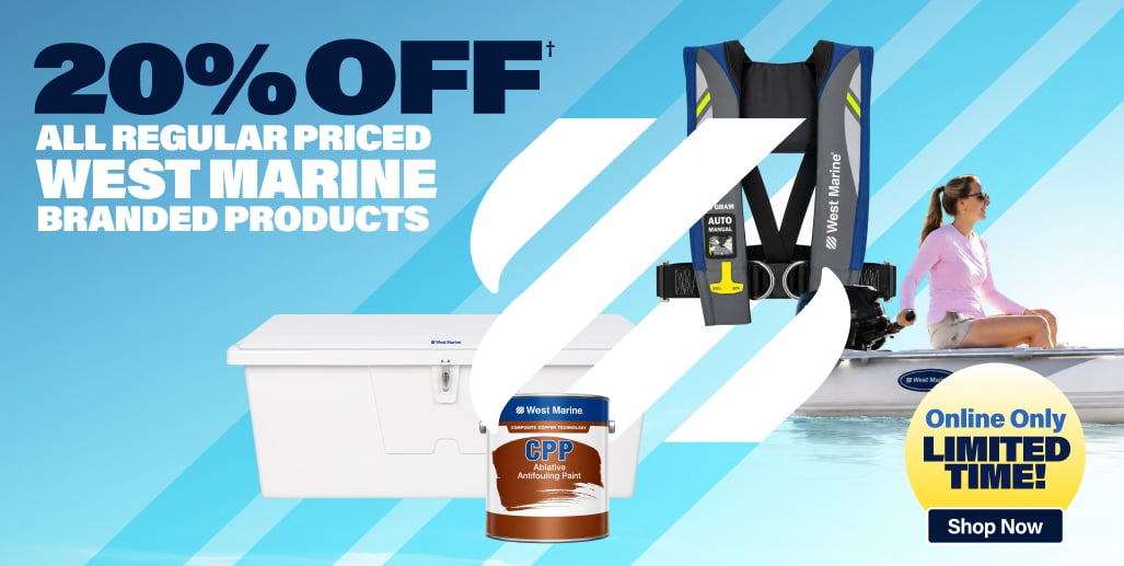 20% off West Marine Branded Products -ONLINE ONLY *Exclusions Apply