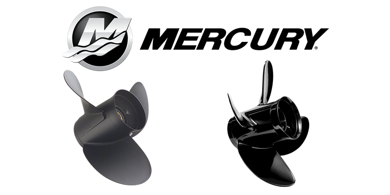 Mercury logo and two propellers