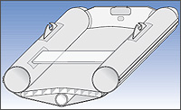 Sketch showing construction of HPIF inflatable boat