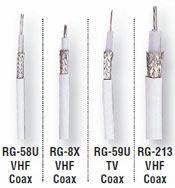VHF and TV coax cable
