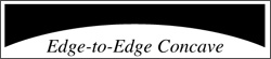Edge-to-edge concave ski bottom