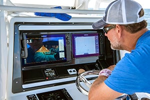 Fishfinder in a helm