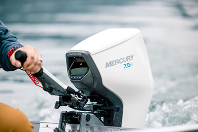Digital display and throttle on a Mercury Avator motor
