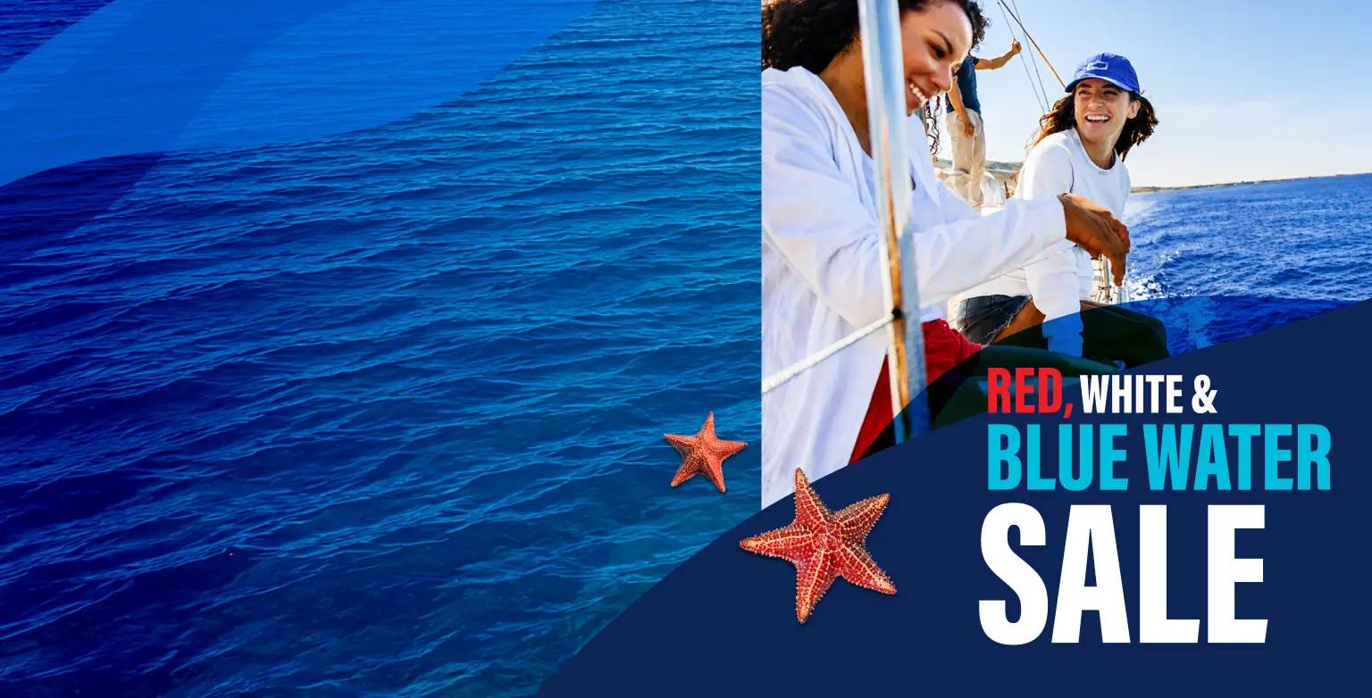 THE RED, WHITE, AND BLUE WATER SALE!