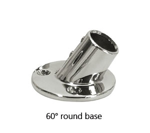 60 degree round base rail fitting