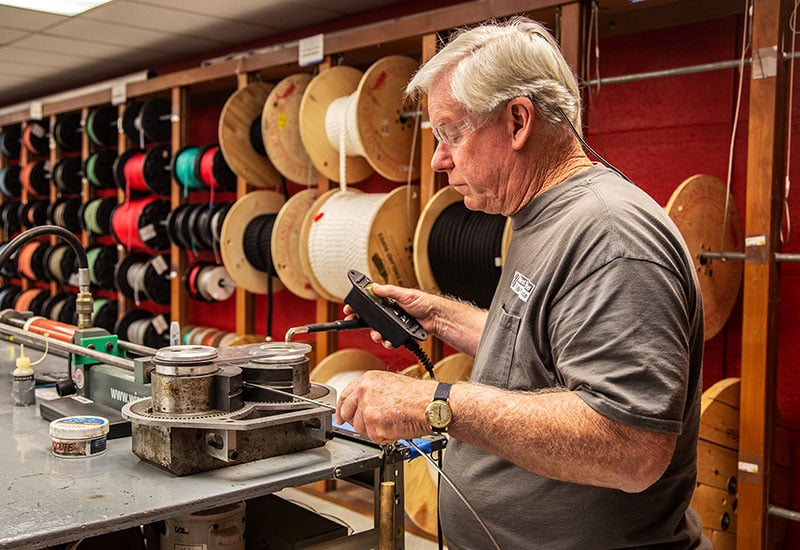 Rigging Shop professionals in a workshop.