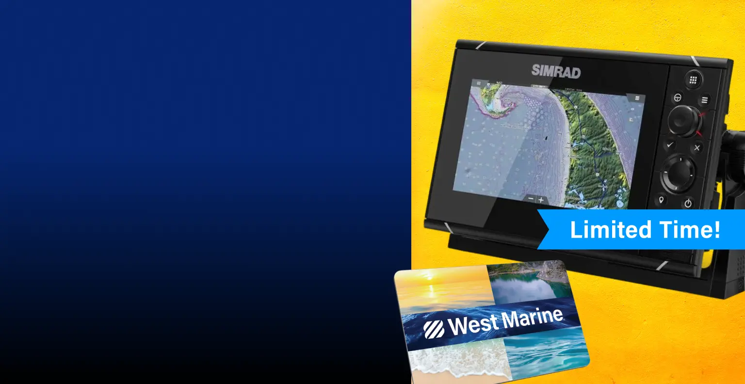 Get a $100 West Marine Gift Card With Purchase of Any Simrad NSS EVO 3S. Limited Time!