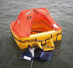 small sailboat life raft