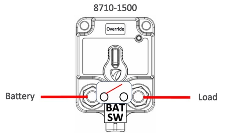 single battery or large load disconnect install example