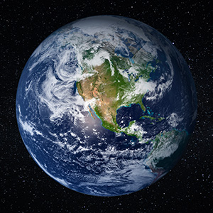 Planet Earth seen from space.
