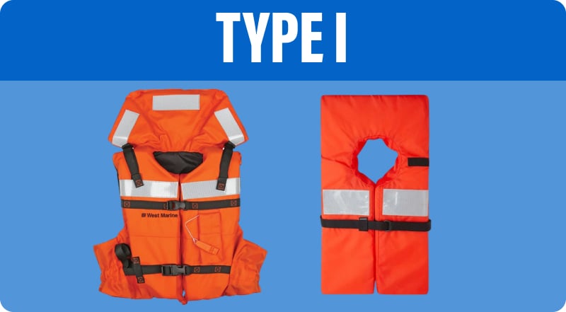 Two Type I life jackets