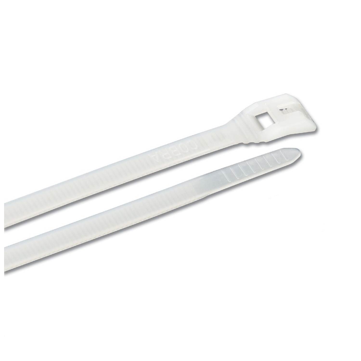 8" White LowProfile Hose Cable Ties, 20Pack West Marine