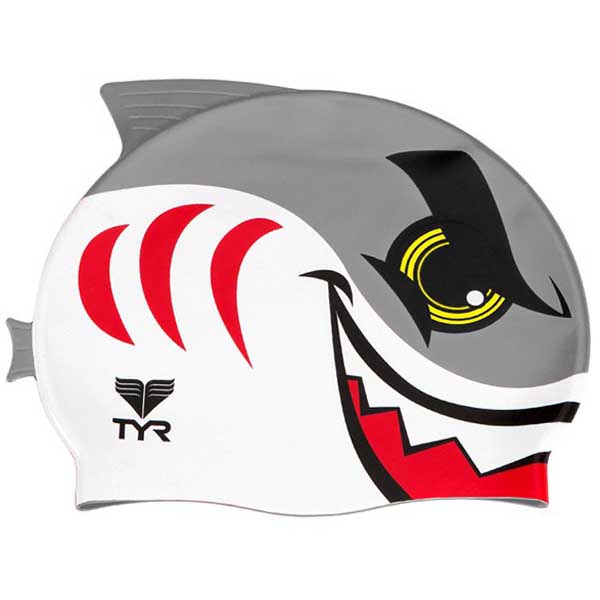 TYR Kid's CharacTYR Shark Swim Cap West Marine