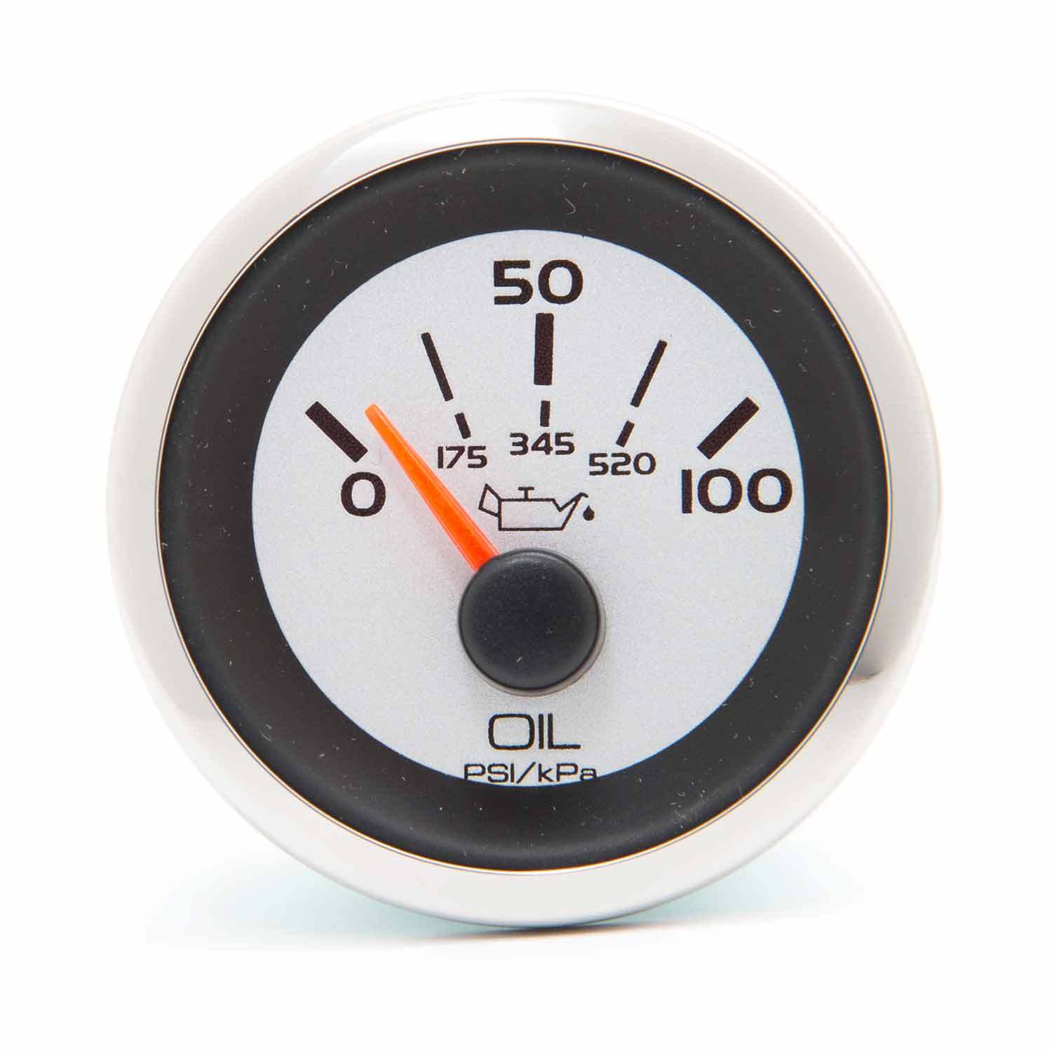 SIERRA Argent Pro Series Oil Pressure Gauge, 100 psi West Marine