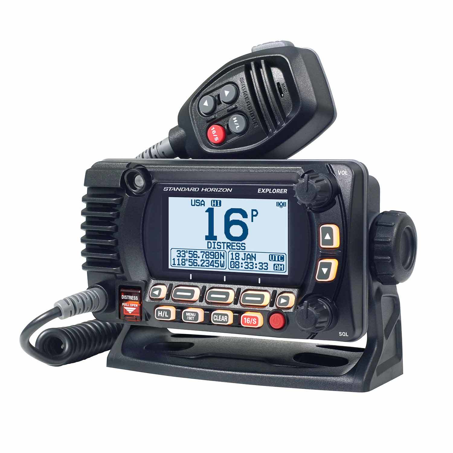 GX1800GB Explorer 25W Fixed Mount VHF/GPS/Second Station Capable West  Marine