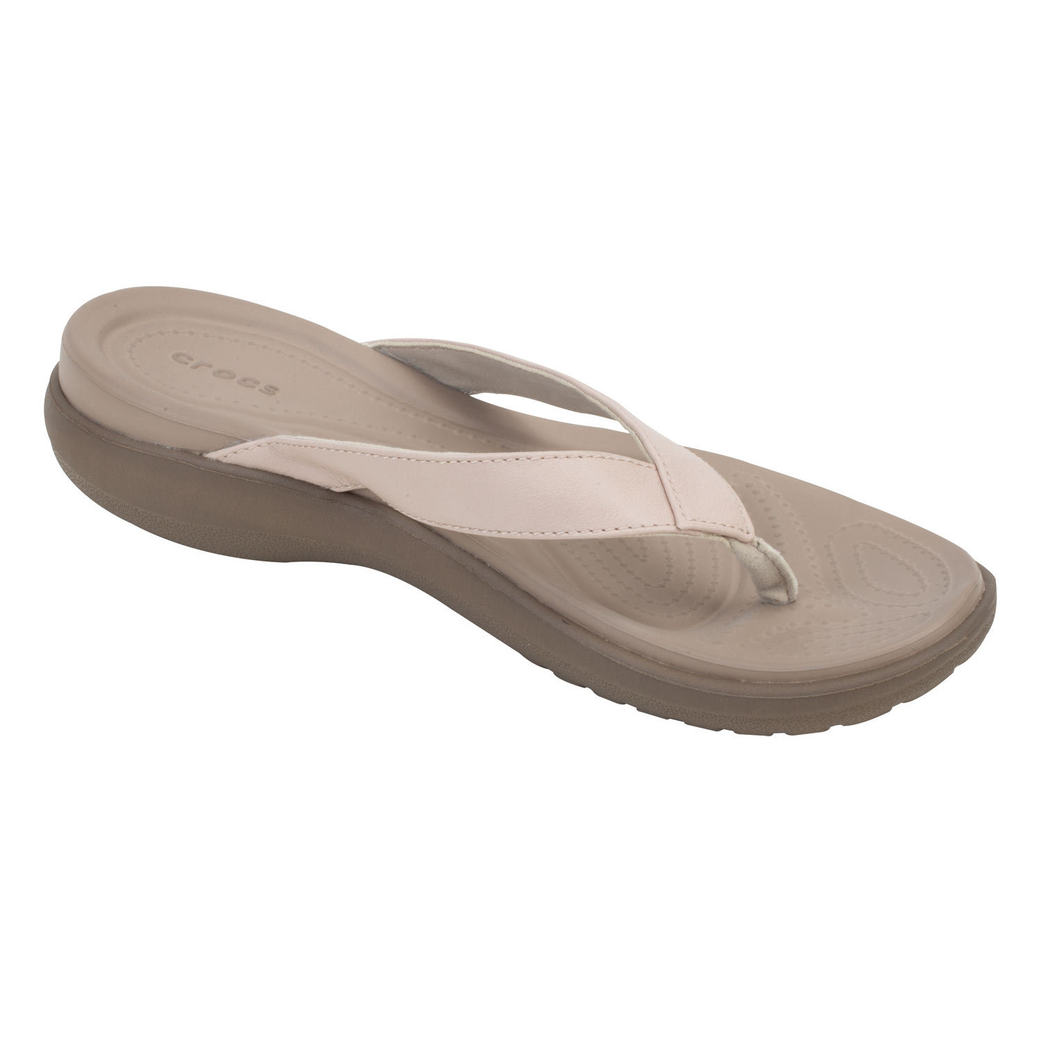 Crocs CAPRI IV Ladies Wide Flip Flops Black - ShopStyle Sandals