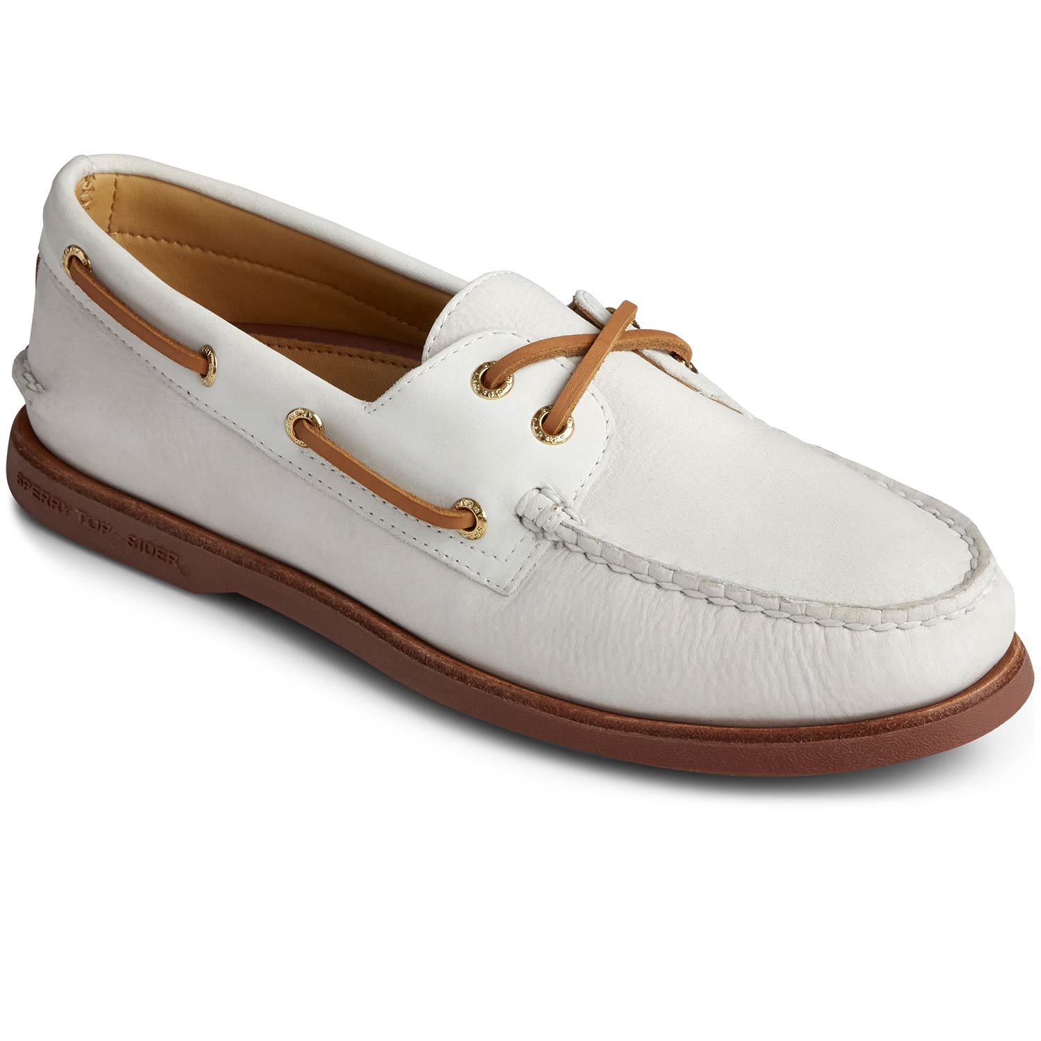 Men's Gold A/O 2 Eye Freeport Boat Shoes West Marine