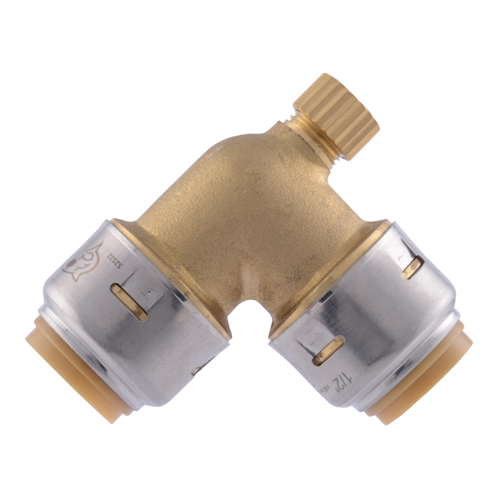 PEX GUY 1/2" Sharkbite Style Push Fit Elbow – Lead-Free Brass, PF-ELB-22