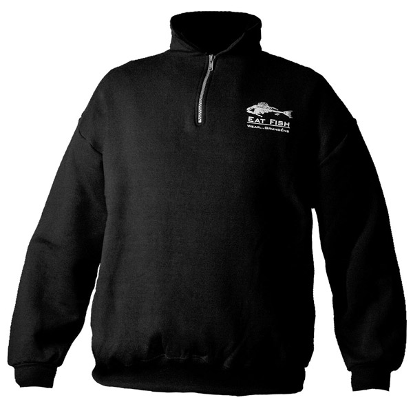 GRUNDENS Men's Eat Fish 1/4 Zip Sweatshirt West Marine