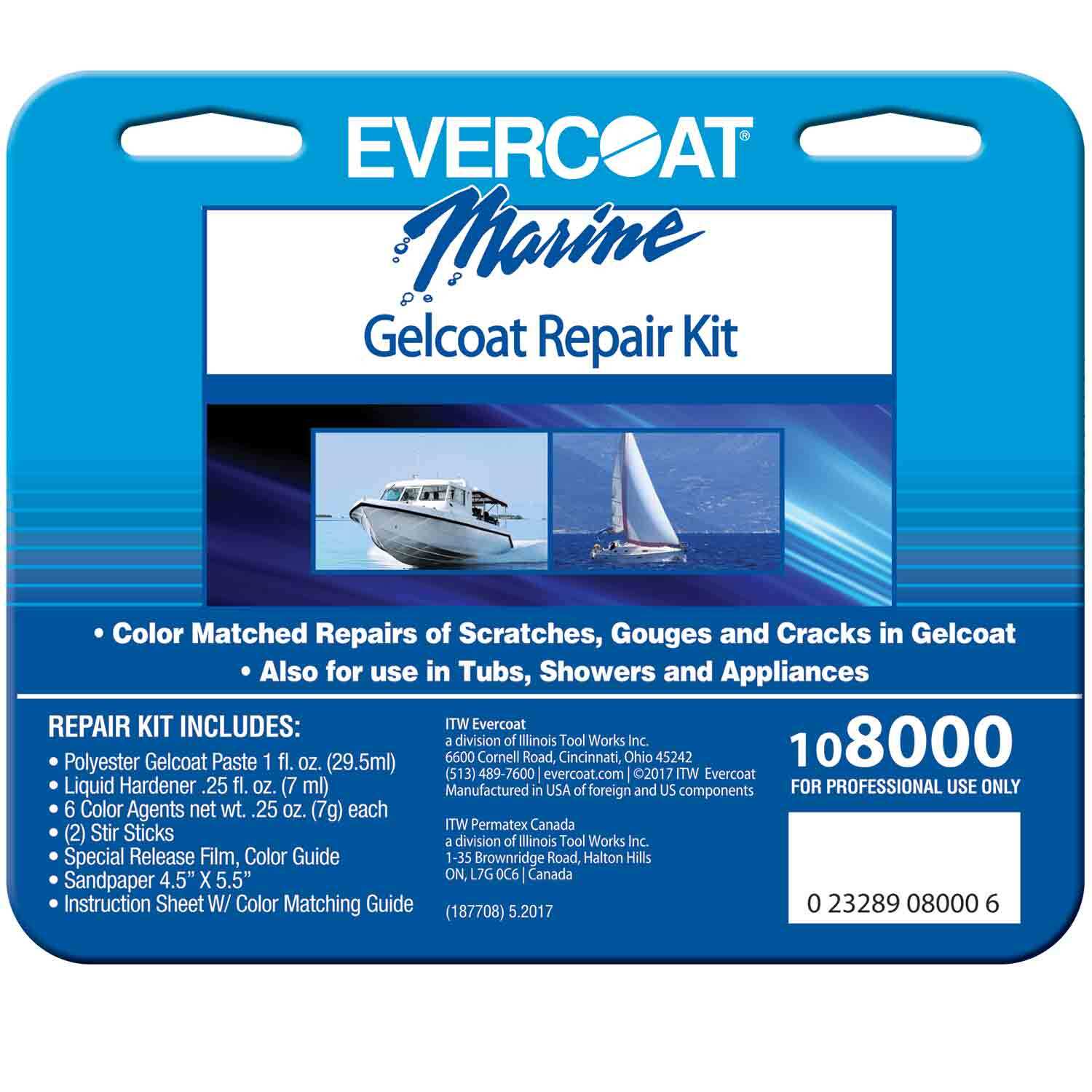 Evercoat 100637 Fiberglass Repair Kit, 1/2 Pint